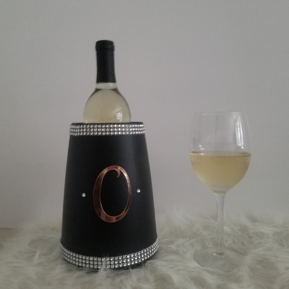 BLING ROSEGOLD MONOGRAM ACTIVE WINE COOLER